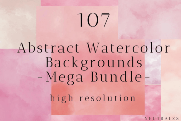Abstract Watercolor Digital Paper Bundle