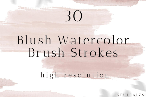 Blush Watercolor Brush Strokes