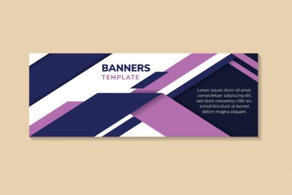 Diagonal Horizontal Banner Blue: Modern Vector Design