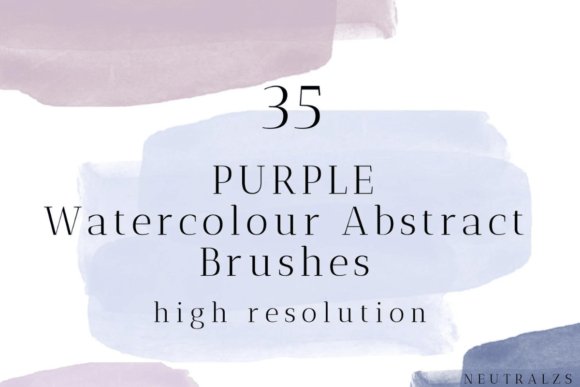 Elevate Designs with Purple Watercolor Strokes