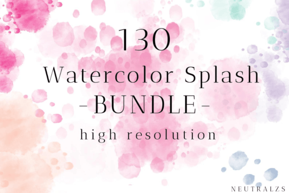 Elevate Designs with Watercolor Splashes PNG Clipart