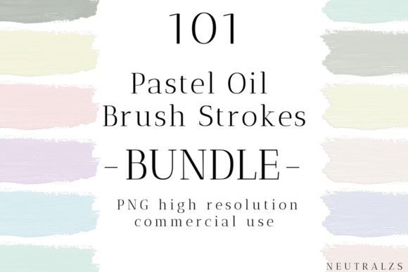 Elevate Your Creative Projects with the Pastel Oil Brush Strokes PNG Bundle