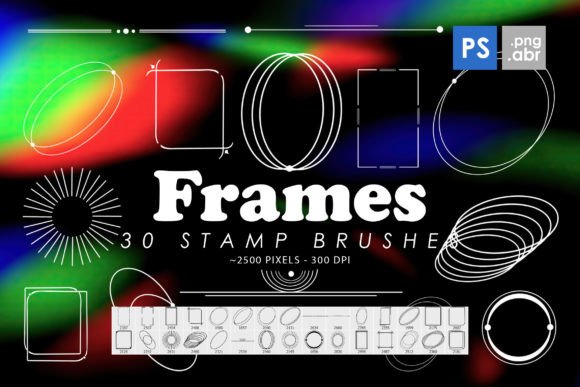 Elevating Digital Design with 30 Minimal Frames Photoshop Brushes