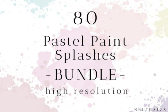 Elevating Digital Design with a Pastel Paint Splash Clipart Bundle