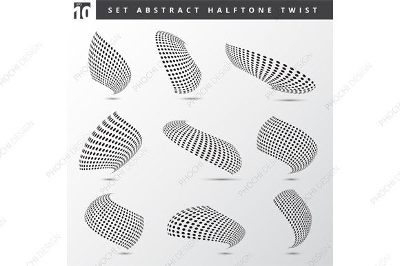 Elevating Modern Design with the Set of Abstract Black Dots Elements