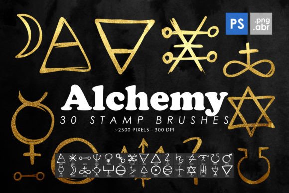 Evaluating the 30 Alchemy Symbols Photoshop Stamp Brush Set for Digital Design