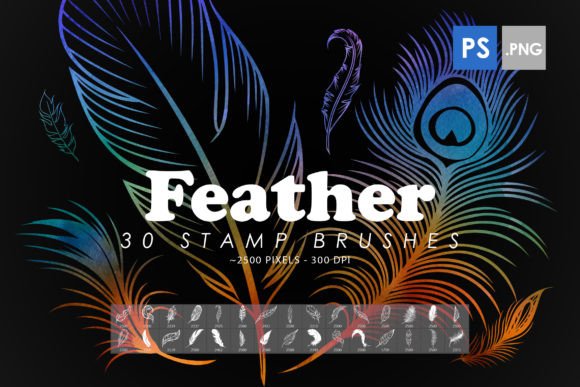 Feather Stamp Brushes: Elevating Digital Design with High-Resolution Versatility