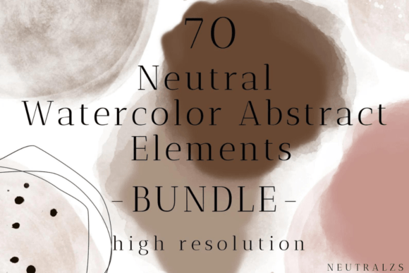 Neutral Abstract Shapes PNG Bundle