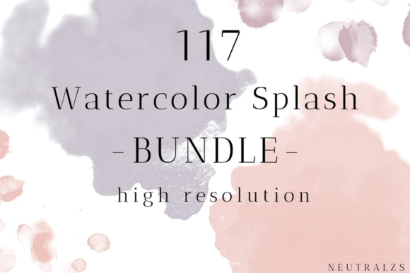 Pastel Watercolor Paint Splashes Bundle: A Creative Resource for Modern Design