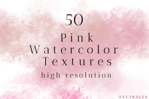 Pink Watercolor Splashes Clipart Bundle