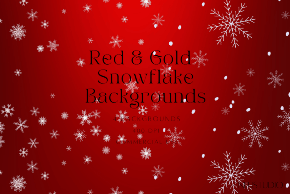 Red and Gold Snow Christmas Backgrounds
