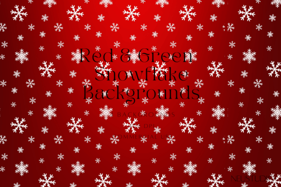 Red and Green Snow Christmas Backgrounds