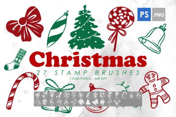 Revitalize Your Holiday Designs with High-Resolution Christmas Stamp Brushes