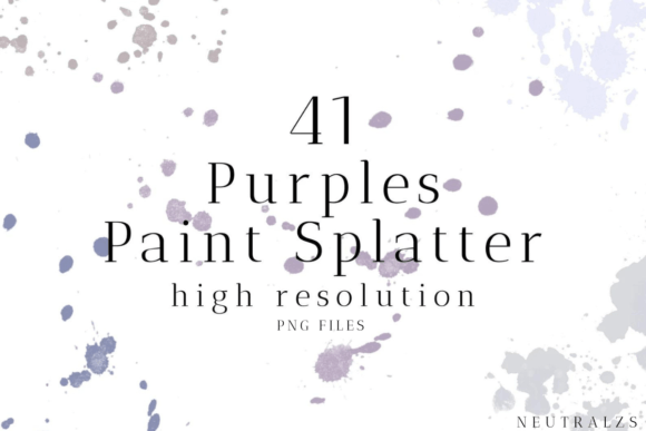 Strategic Visual Identity: Leveraging the Purple Paint Splashes Clipart Bundle for Brand Impact