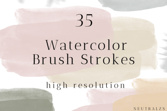 Watercolor Brush Stroke Png Bundle