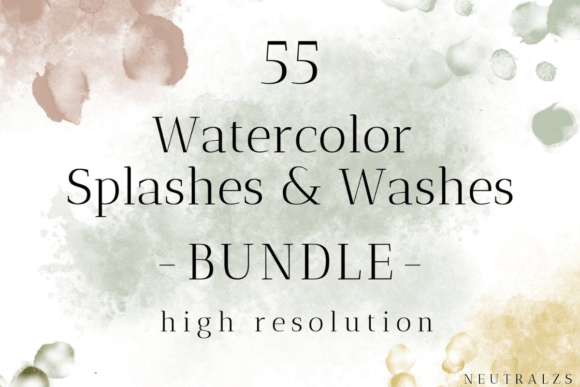 Watercolour Splashes and Washes Bundle